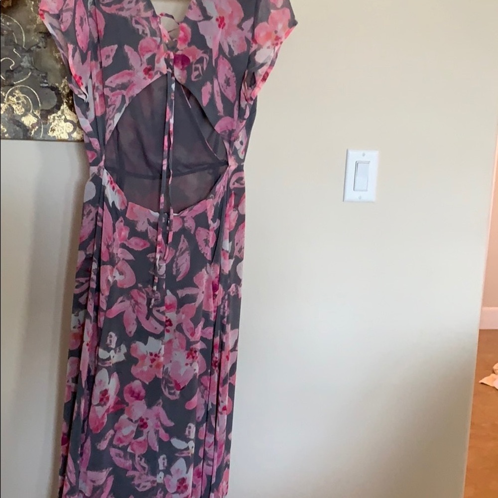 Open back floral dress